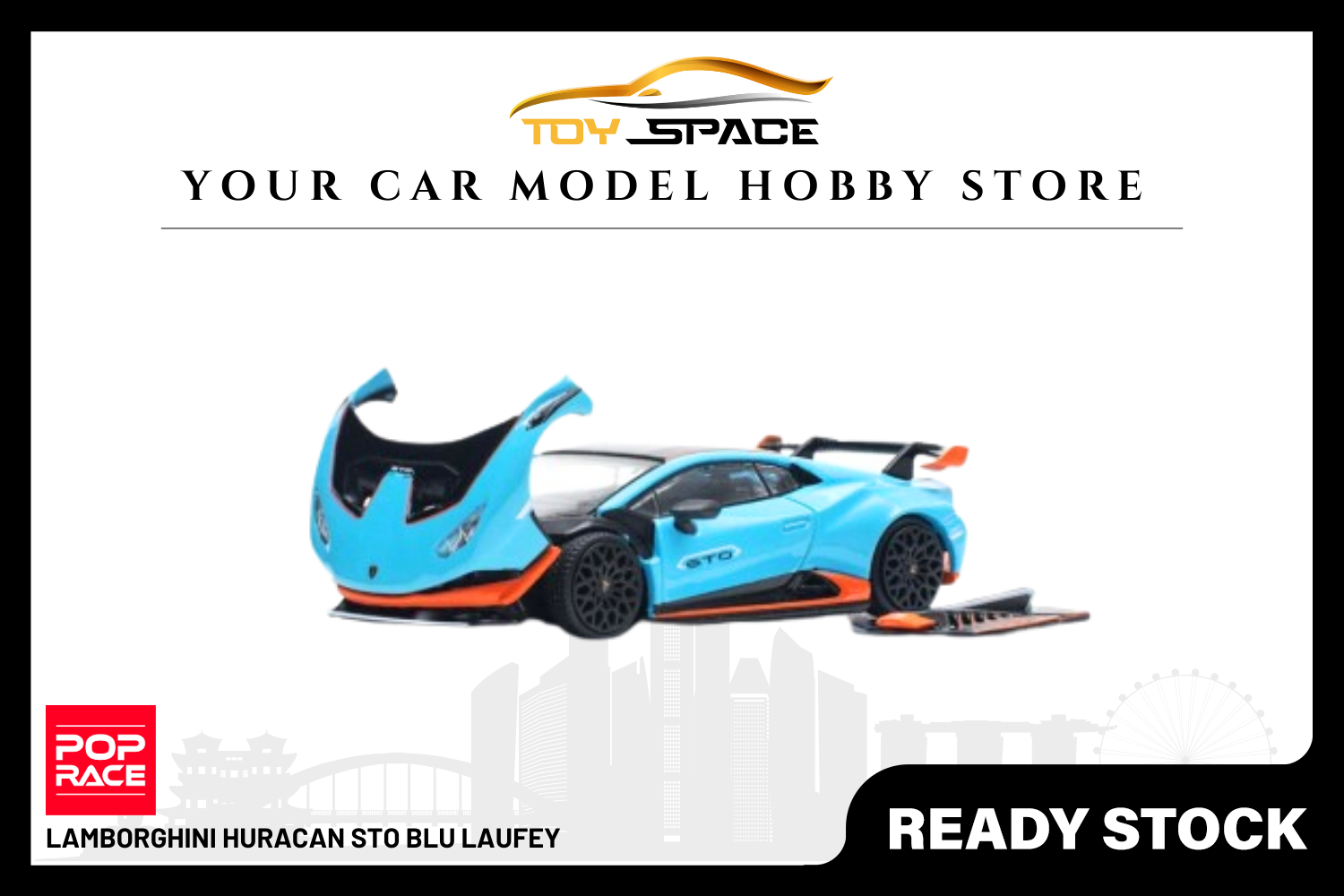 [POP RACE] 1:64 Lamborghini Huracan STO Blu Laufey