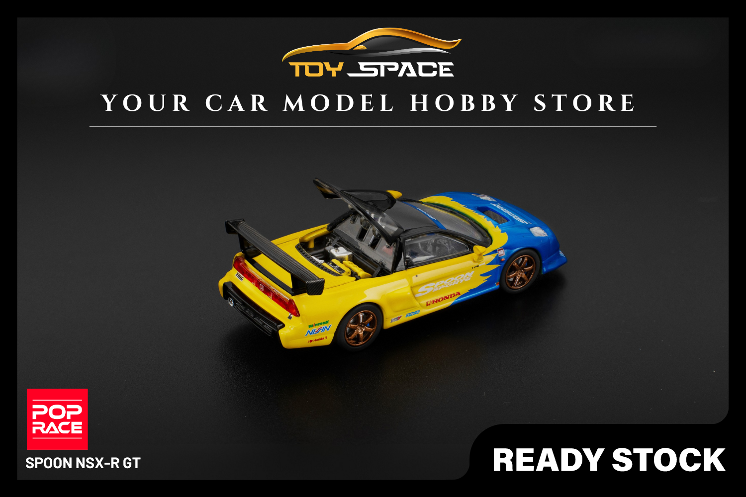 [POP RACE] 1:64 Spoon NSX-R GT - Toy Space Diecast Online Store Singapore