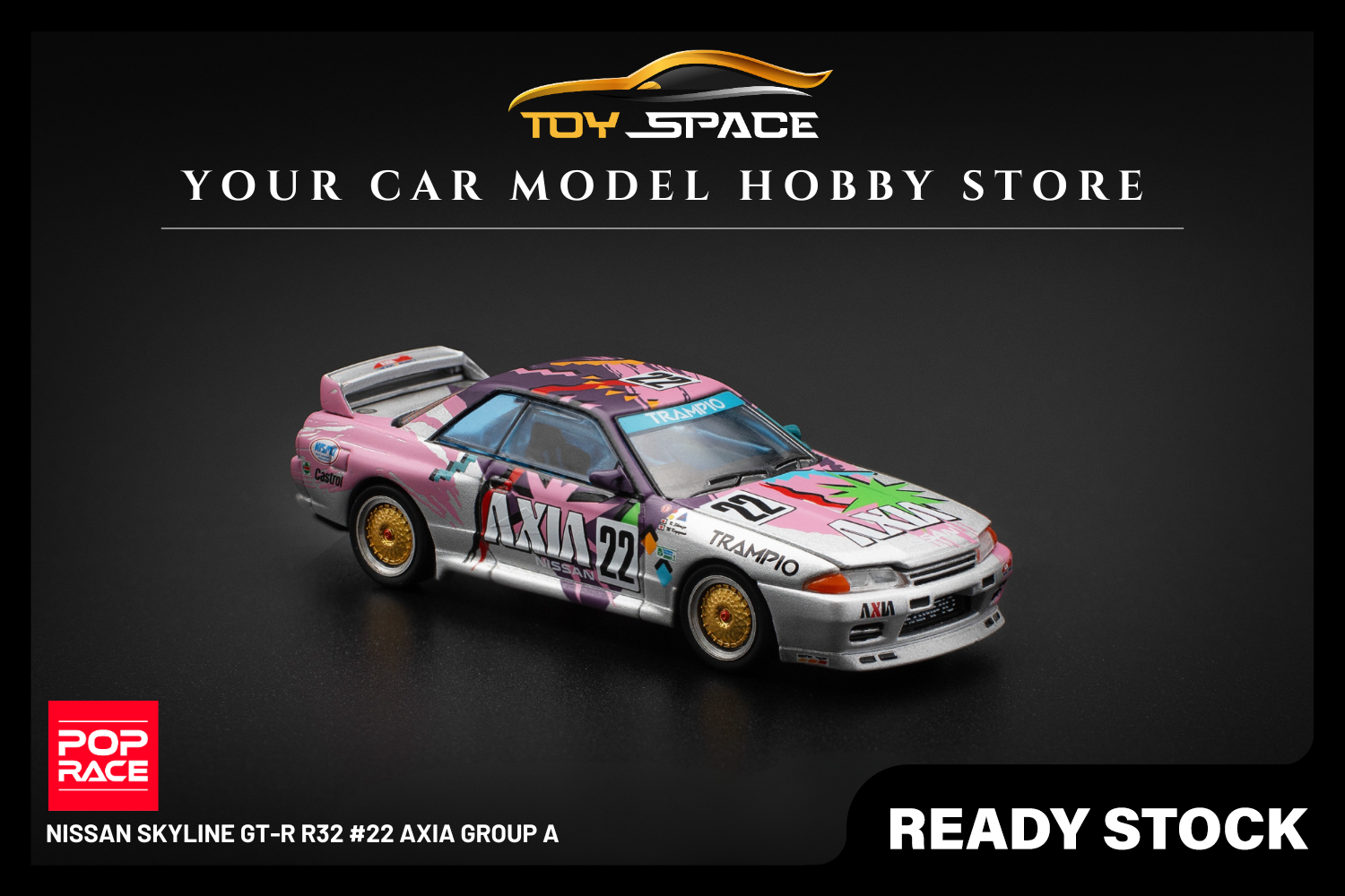[POP RACE] 1:64 Nissan Skyline GT-R R32 #22 Axia Group A