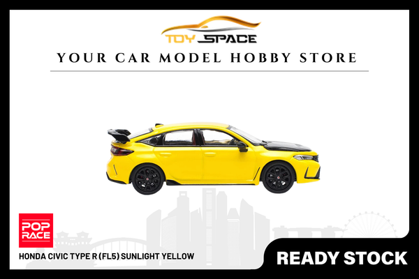 [POP RACE] 1/64 Honda Civic Type R (FL5) Sunlight Yellow