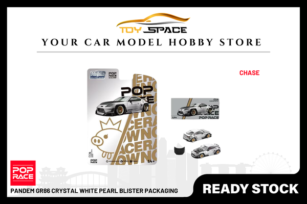 [POP RACE] 1:64 PANDEM GR86 Crystal White Pearl Blister Packaging