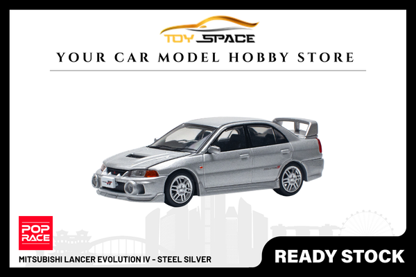 [POP RACE] 1/64 Mitsubishi Lancer Evolution IV - Steel Silver