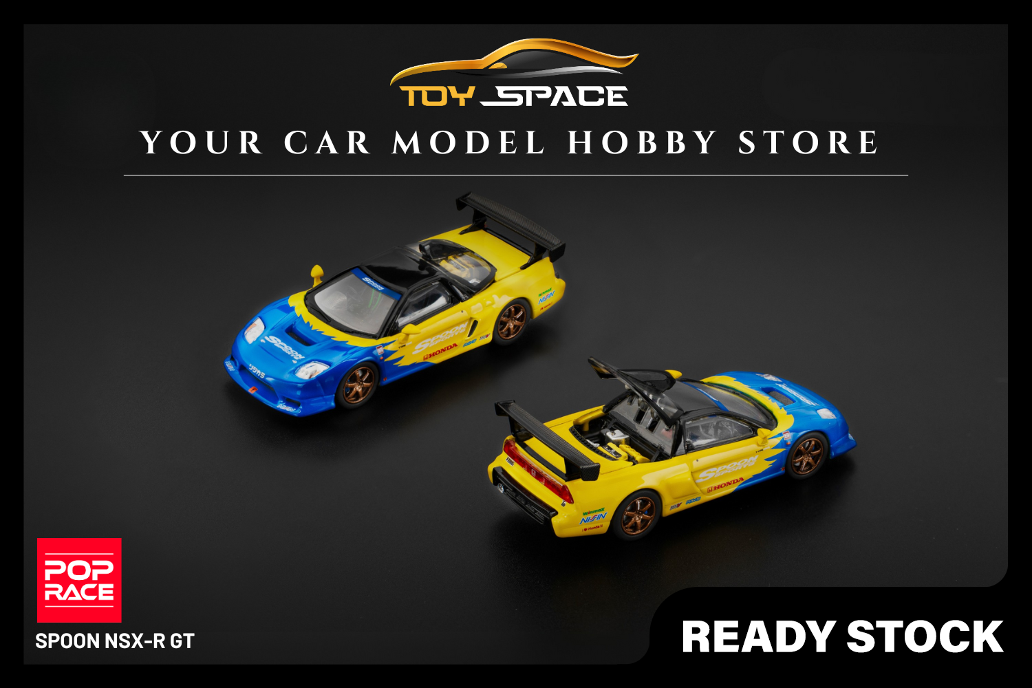 [POP RACE] 1:64 Spoon NSX-R GT - Toy Space Diecast Online Store Singapore