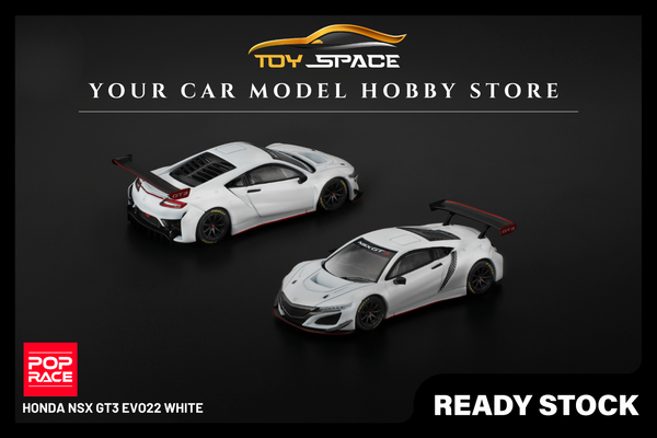 [POP RACE] 1:64 Honda NSX GT3 EVO22 White