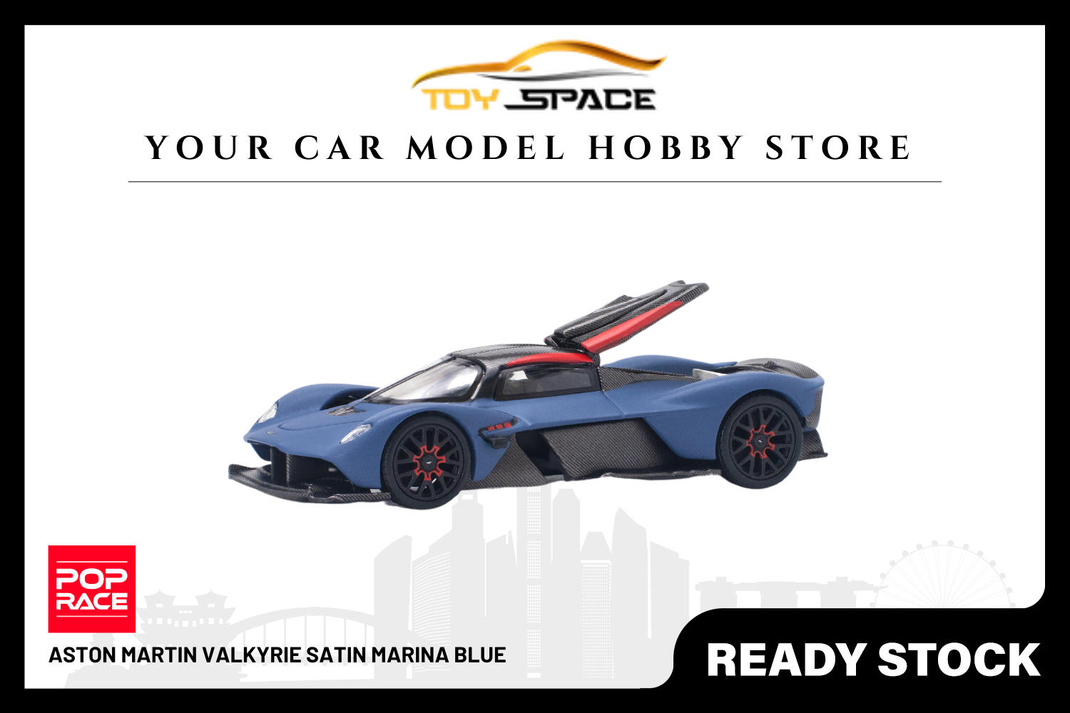 [POP RACE] 1/64 Aston Martin Valkyrie Satin Marina Blue