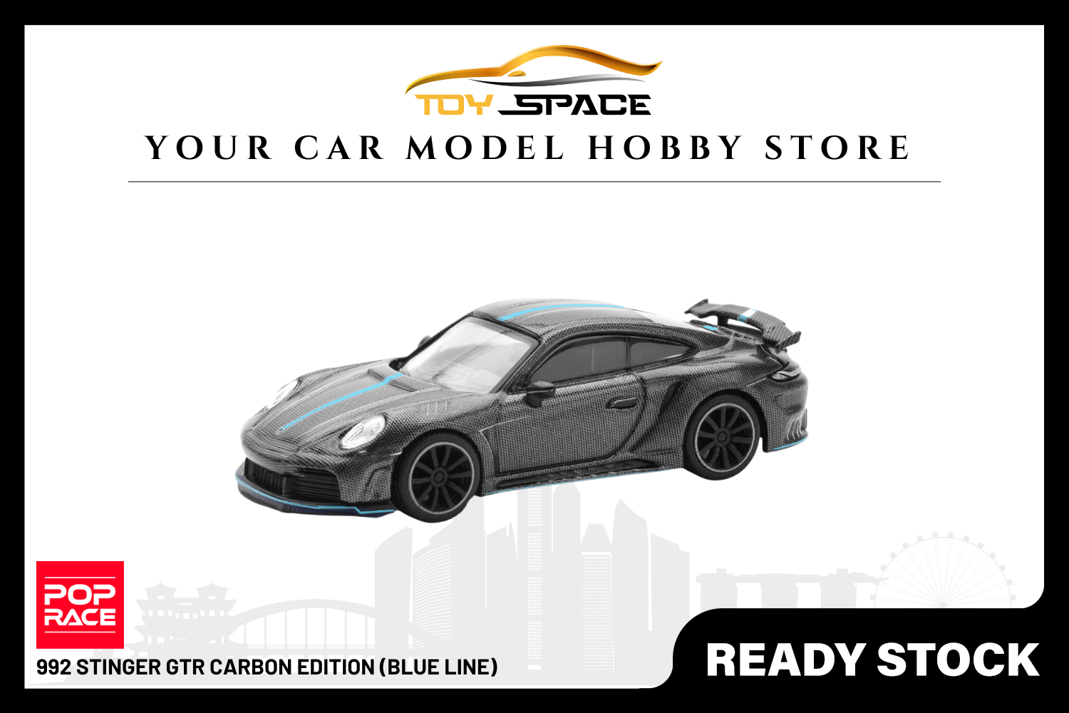 [POP RACE] 1:64 992 Stinger GTR Carbon Edition (Blue Line)