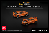 [POP RACE] 1:64 Mazda RX-8 RE-Amemiya Chrome Orange - Toy Space Diecast Online Store Singapore