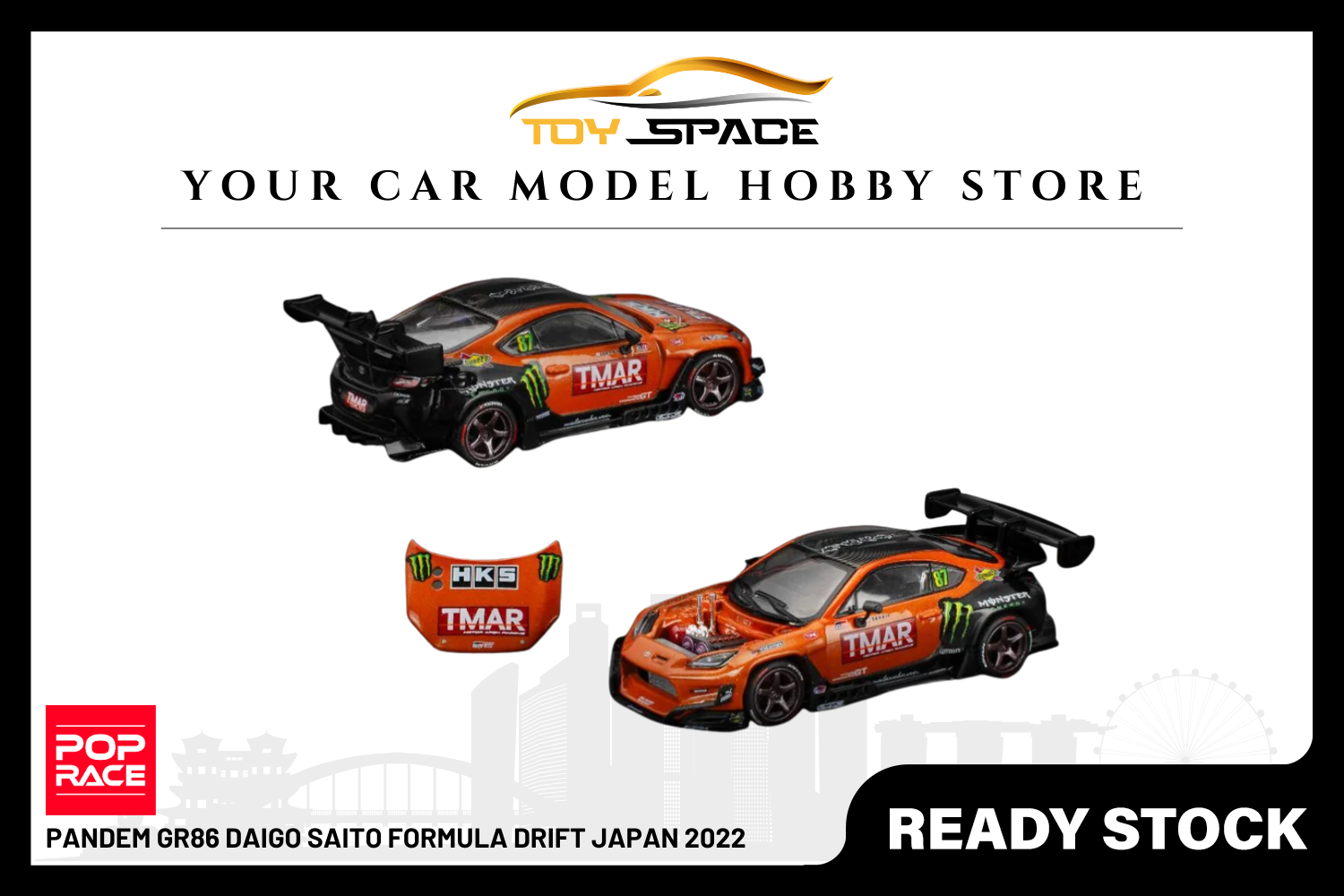 [POP RACE] 1:64 PANDEM GR86 Daigo Saito Formula Drift Japan 2022