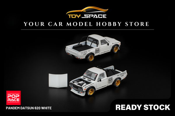 [POP RACE] 1:64 Pandem Datsun 620 White