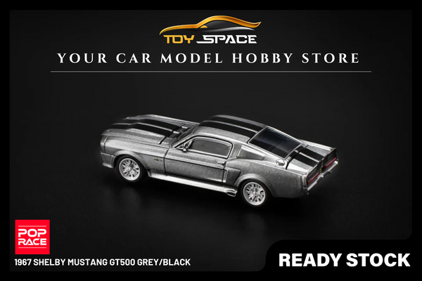 [POP RACE] 1:64 1967 Shelby Mustang GT500 Grey/Black
