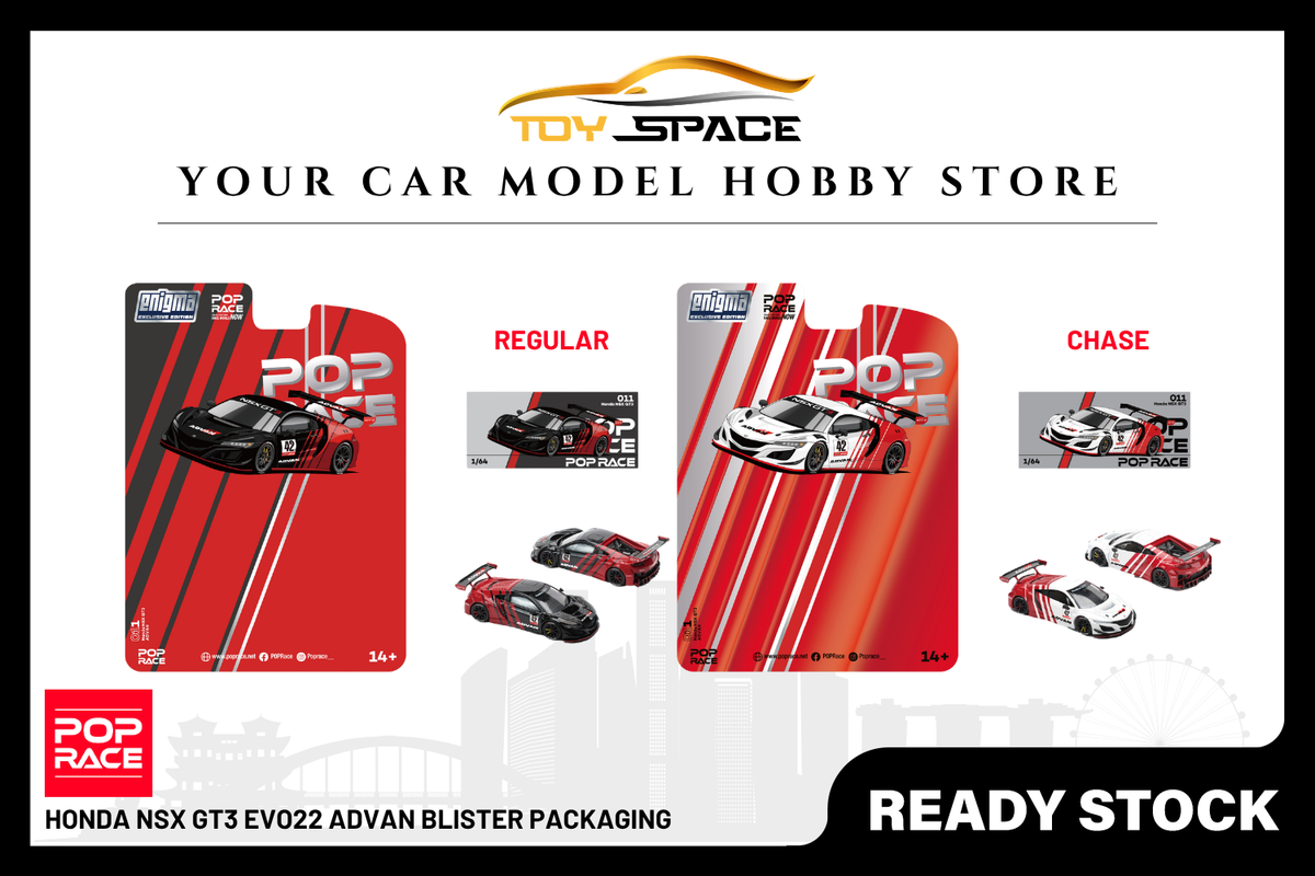 [POP RACE] 1:64 Honda NSX GT3 EVO22 Advan Blister Packaging