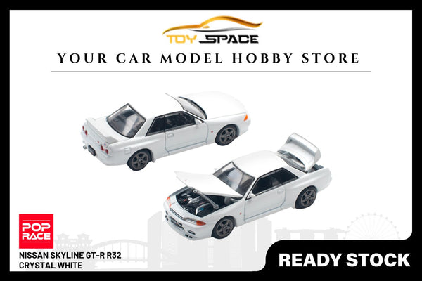 [POP RACE] 1:64 Nissan Skyline GT-R R32 - Crystal White
