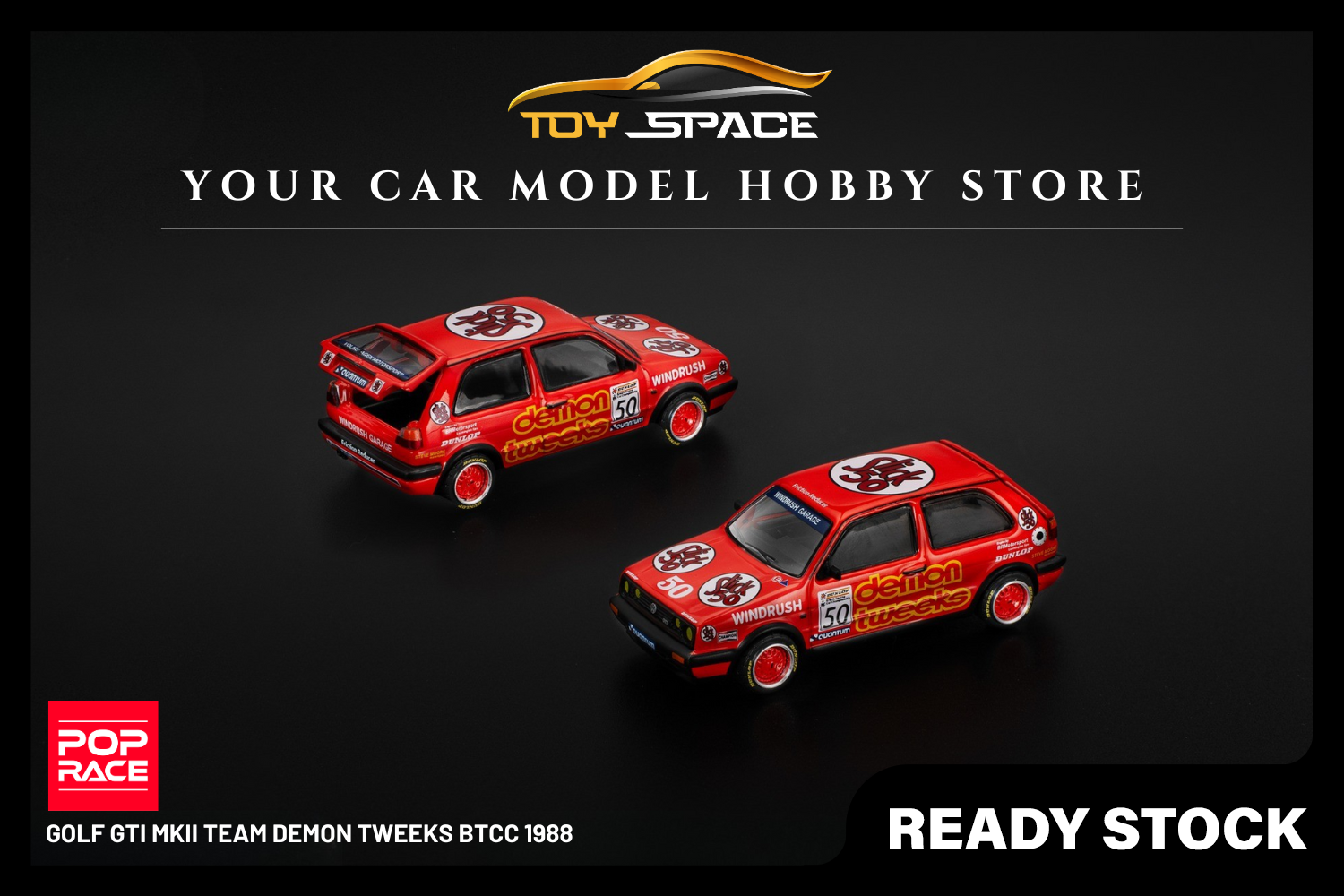 [POP RACE] 1:64 Golf GTI MkII Team Demon Tweeks BTCC 1988