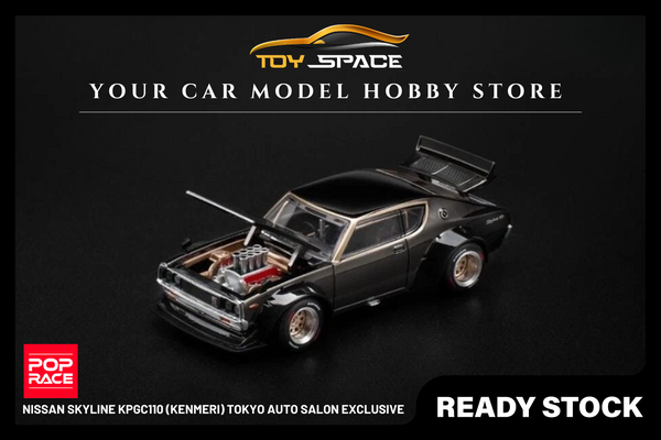 [POP RACE] 1:64 Nissan Skyline KPGC110 (Kenmeri) Tokyo Auto Salon Exclusive