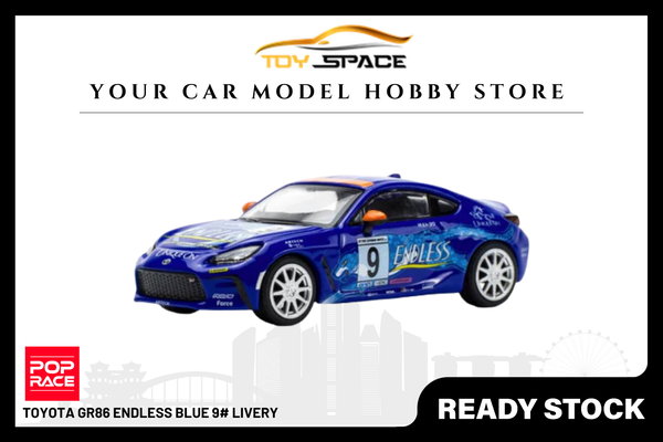 [POP RACE] 1:64 Toyota GR86 Endless Blue 9# Livery
