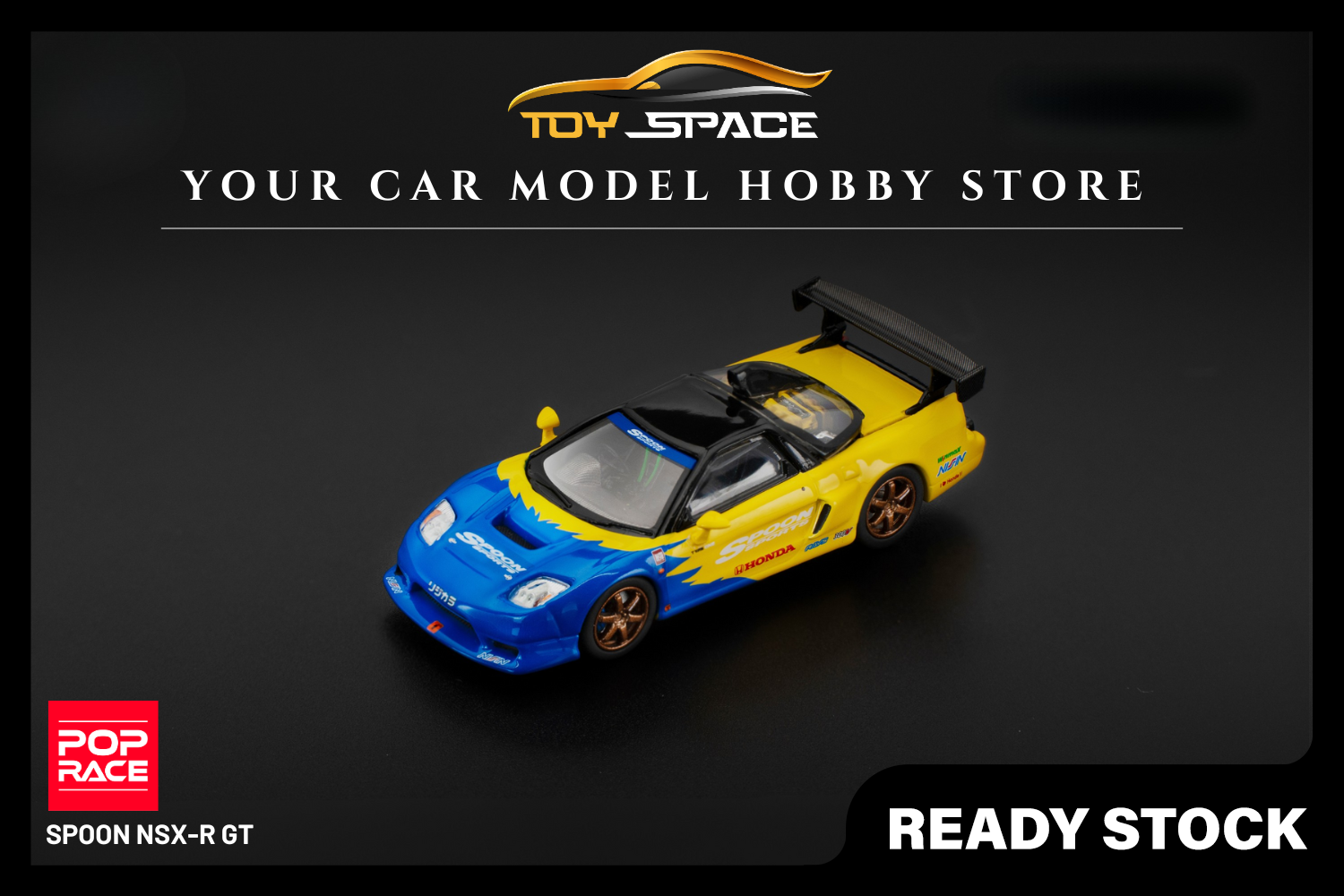 [POP RACE] 1:64 Spoon NSX-R GT - Toy Space Diecast Online Store Singapore