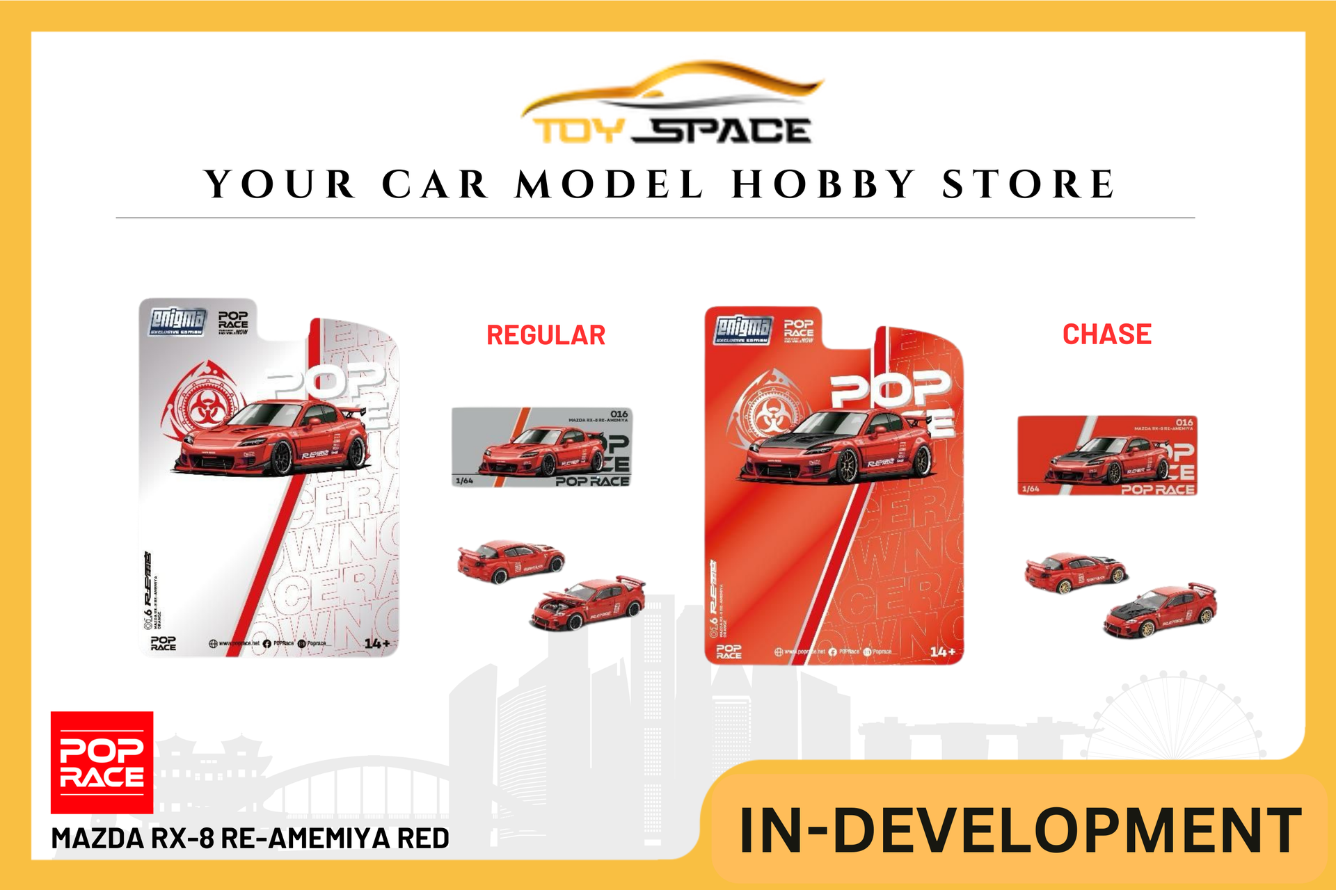 アマダ RISING ARTIST CARD COLLECTION RACC POP RACE] 1:64 Mazda RX-8 RE-Amemiya Red