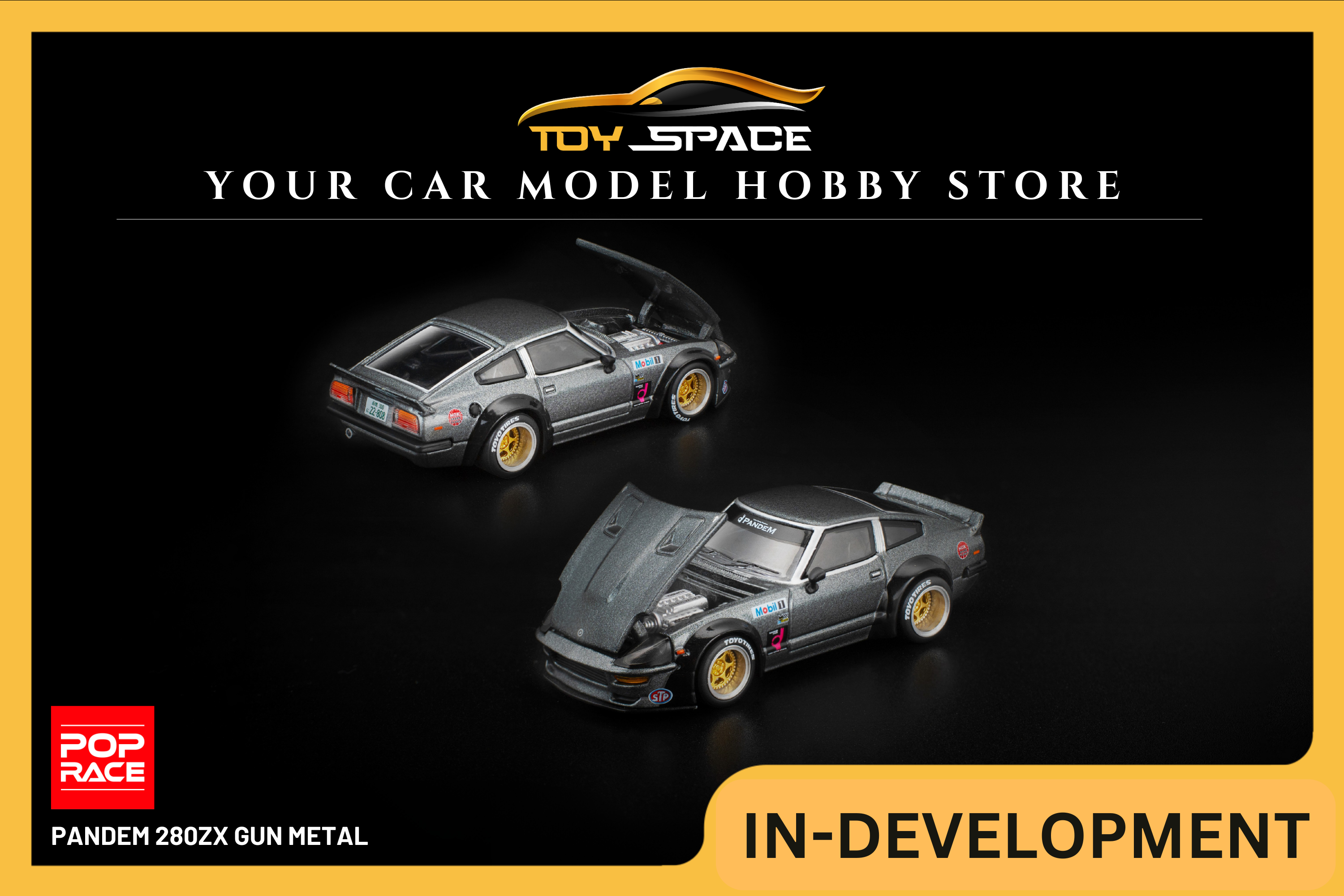 [POP RACE] 1:64 Pandem 280ZX Gun Metal