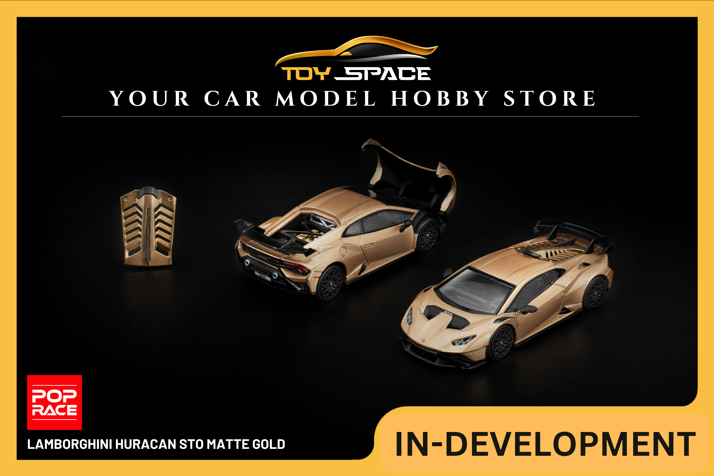[POP RACE] 1:64 Lamborghini Huracan STO Matte Gold