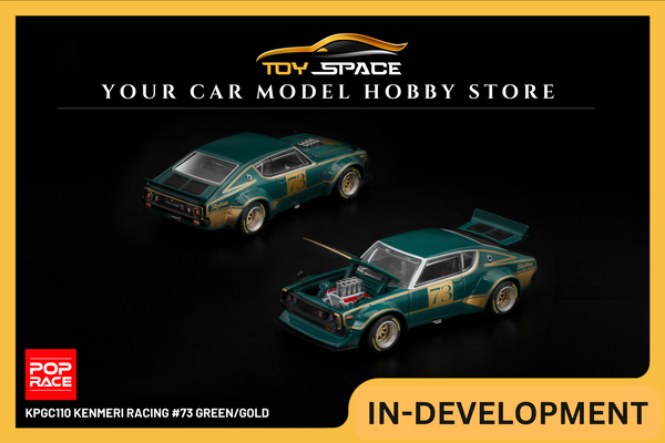 [POP RACE] 1:64 KPGC110 Kenmeri Racing #73 Green/Gold