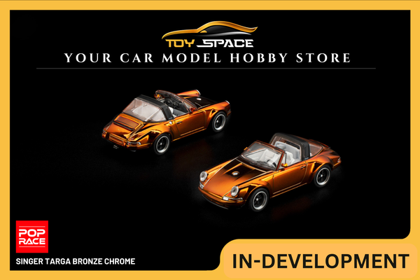 [POP RACE] 1:64 Singer Targa Bronze Chrome - Toy Space Diecast Online Store Singapore