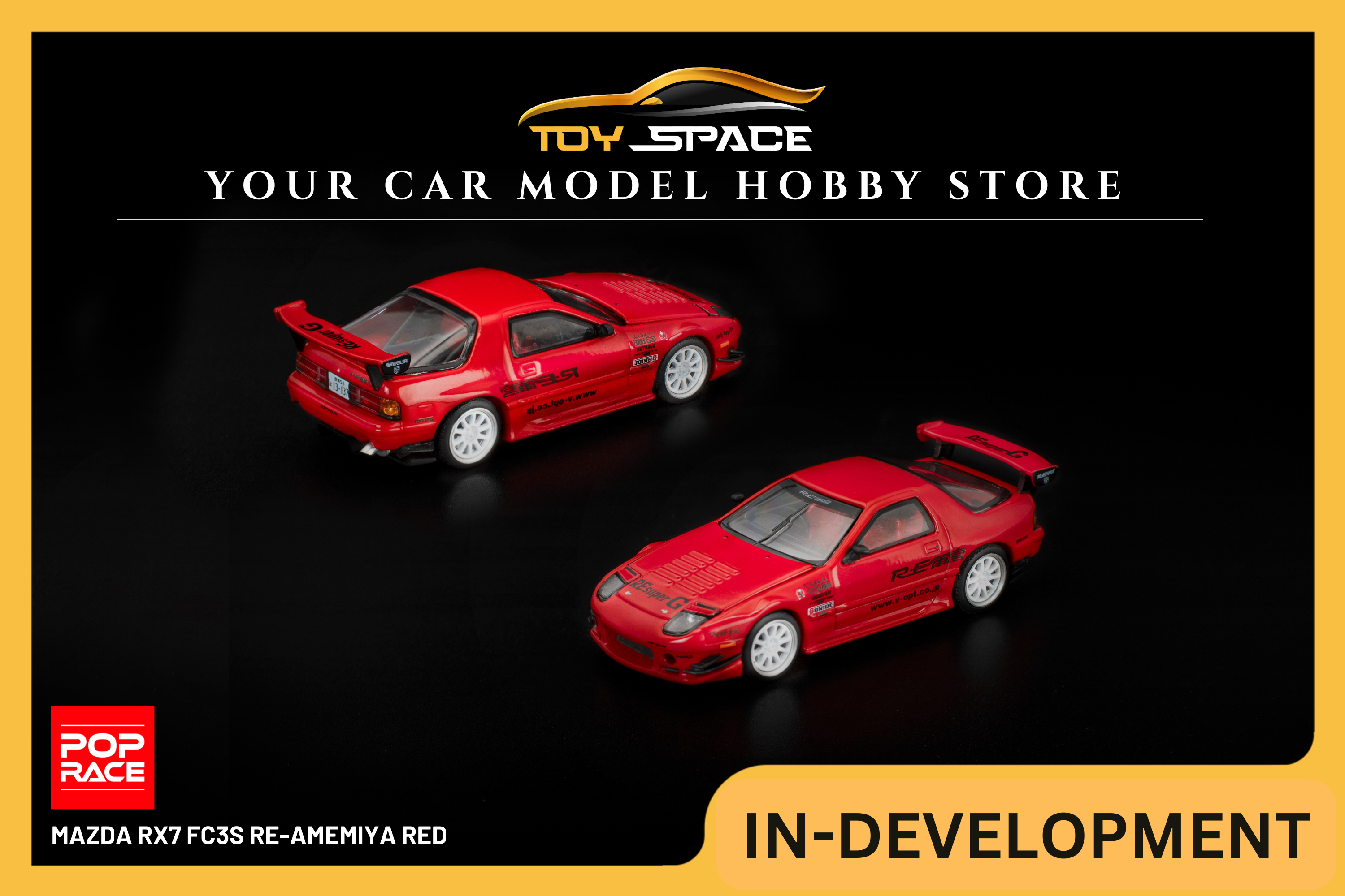 [POP RACE] 1:64 Mazda RX7 FC3S RE-Amemiya Red