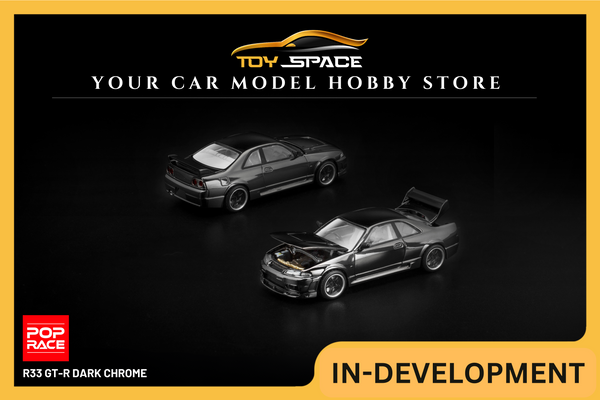 [POP RACE] 1:64 R33 GT-R Dark Chrome