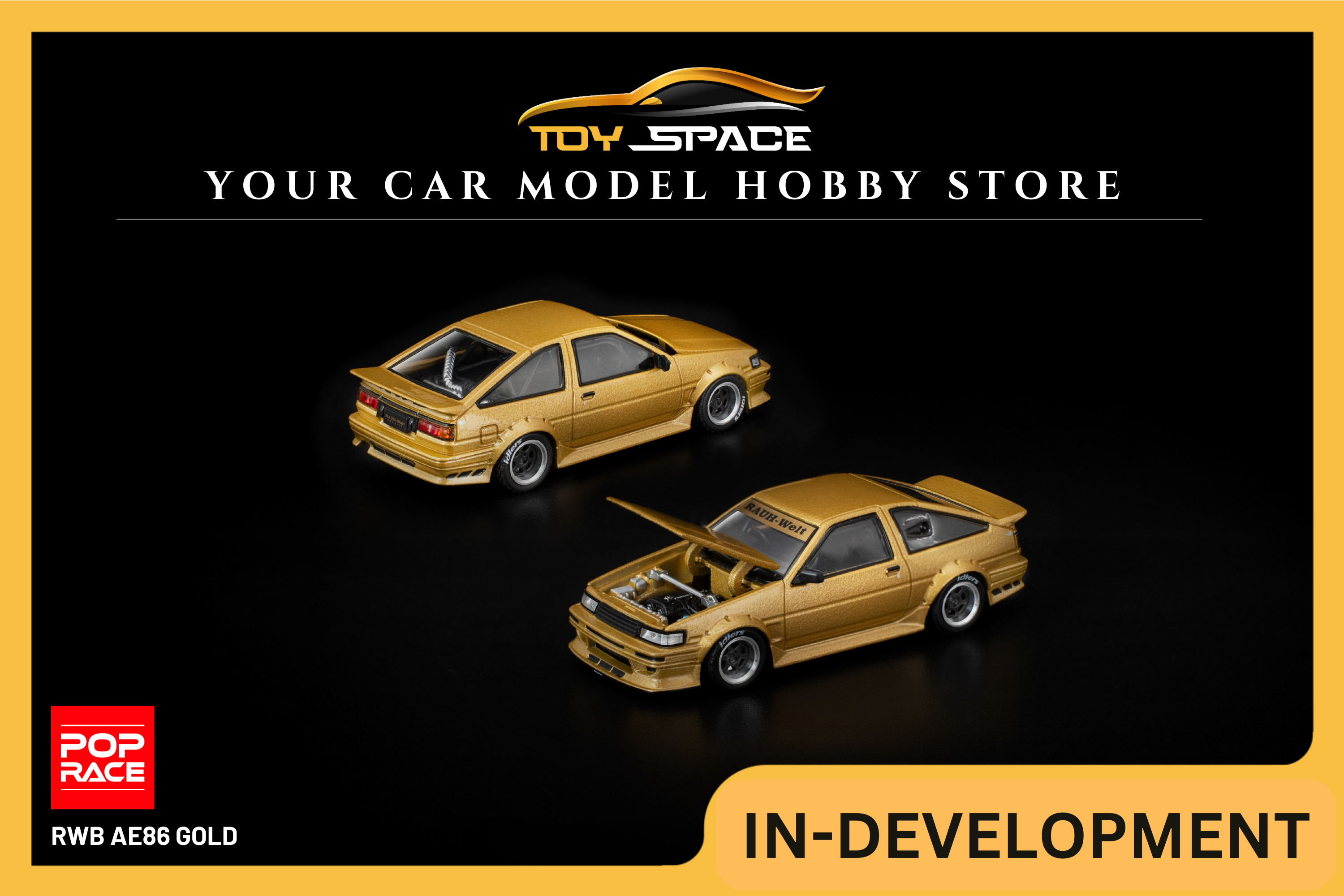 [POP RACE] 1:64 RWB AE86 Gold