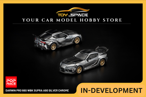 [POP RACE] 1:64 Darwin Pro 66G WBK Supra A90 Silver Chrome