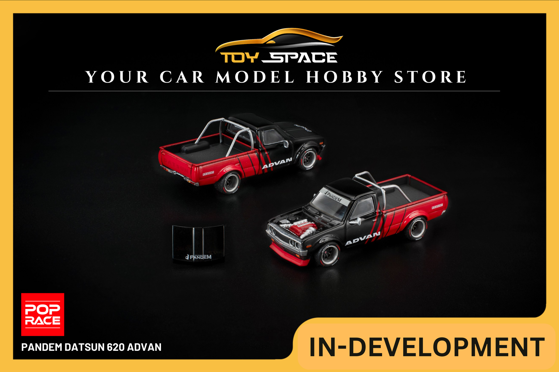 2台 POP RACE DATSUN 620 PANDEM GR SUPRA POP RACE] 1:64 Pandem Datsun 620 Advan