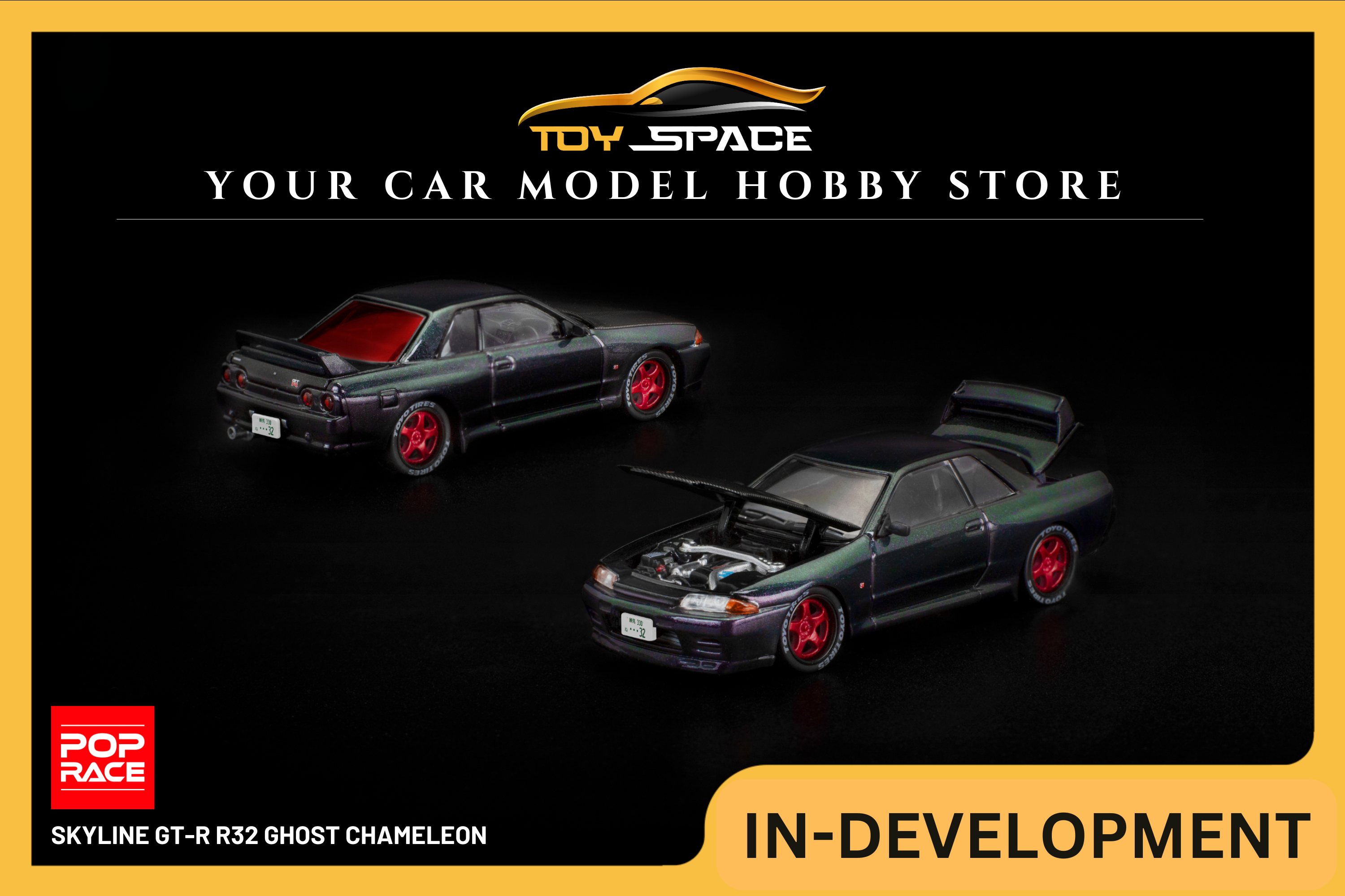 [POP RACE] 1:64 Skyline GT-R R32 Ghost Chameleon