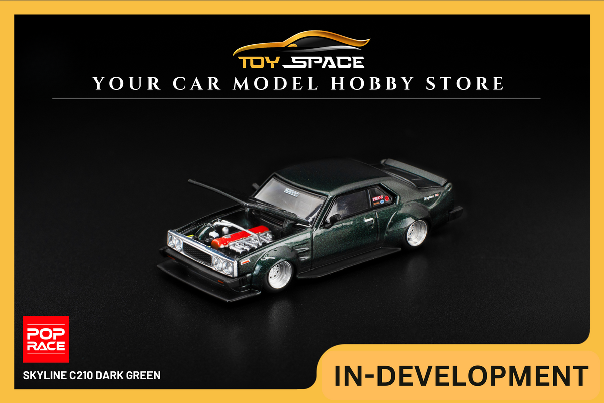 [POP RACE] 1:64 Skyline C210 Dark Green