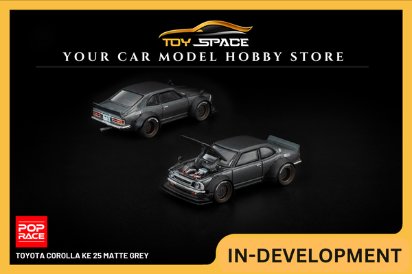 [POP RACE] 1:64 Toyota Corolla KE 25 Matte Grey