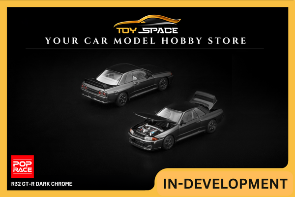 [POP RACE] 1:64 R32 GT-R Dark Chrome