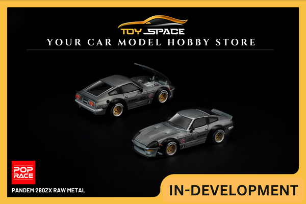 [POP RACE] 1:64 Pandem 280ZX Raw Metal