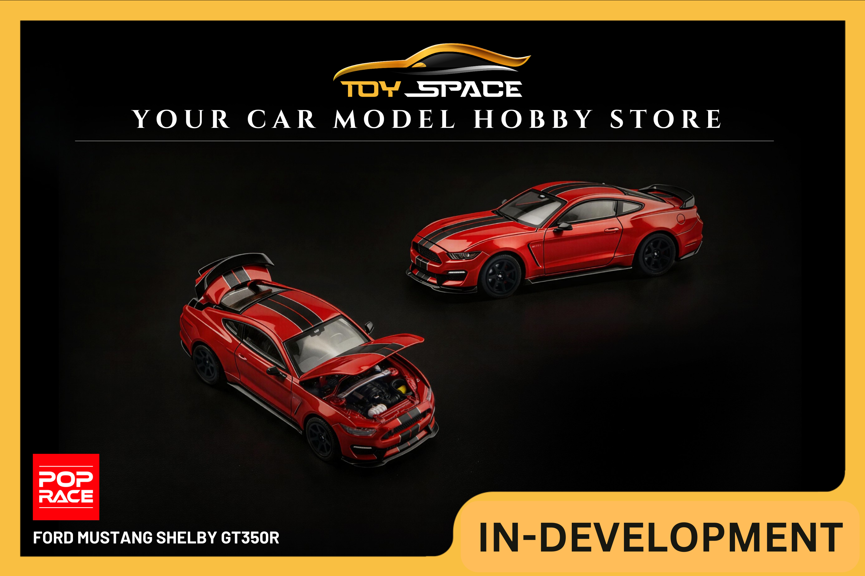 [POP RACE] 1:64 Ford Mustang Shelby GT350R - Toy Space Diecast Online Store Singapore
