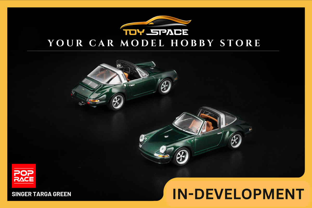[POP RACE] 1:64 Singer Targa Green - Toy Space Diecast Online Store Singapore