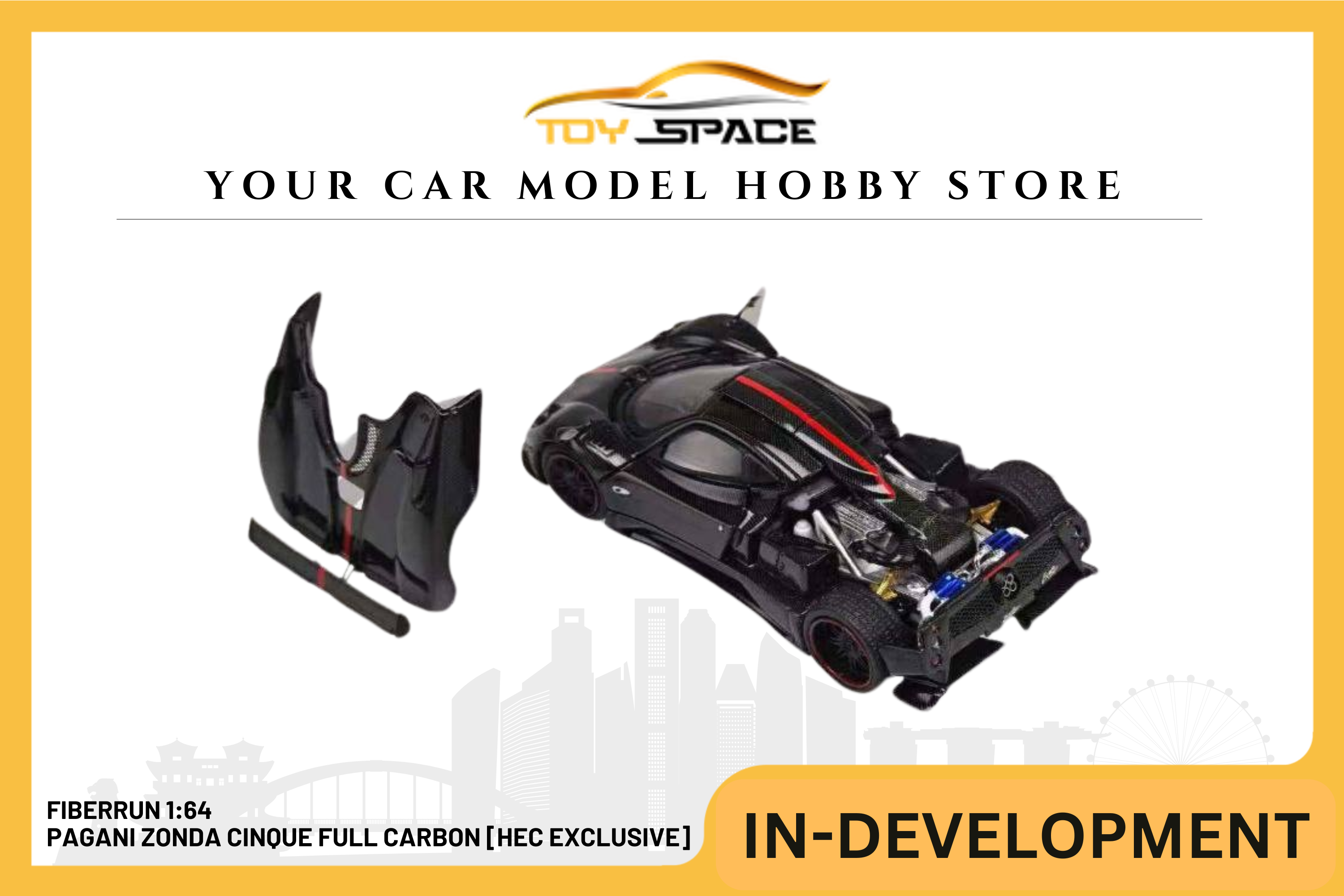 [FIBERRUN] 1:64 Pagani Zonda Cinque Full Carbon [HEC EXCLUSIVE]