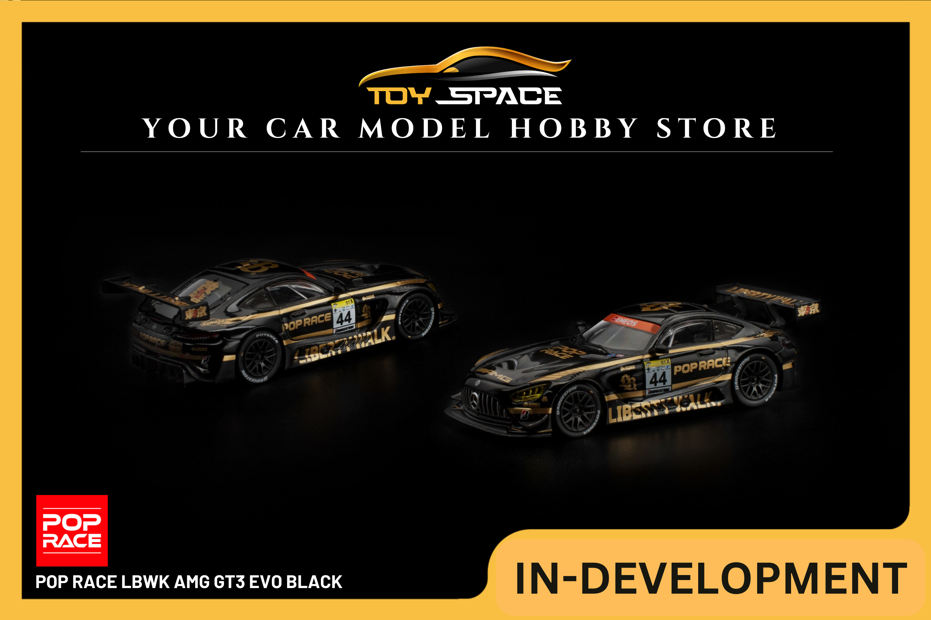 [POP RACE] 1:64 Pop Race LBWK AMG GT3 Evo Black