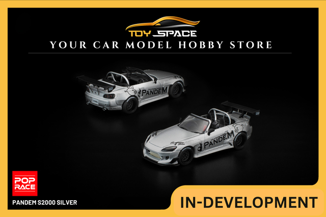 [POP RACE] 1:64 Pandem S2000 Silver - Toy Space Diecast Online Store Singapore