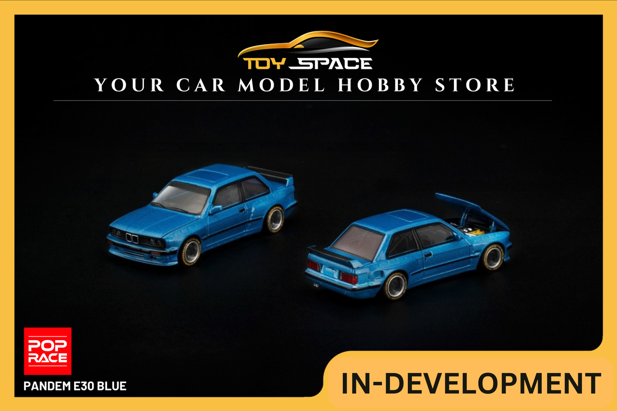 [POP RACE] 1:64 Pandem E30 Blue - Toy Space Diecast Online Store Singapore