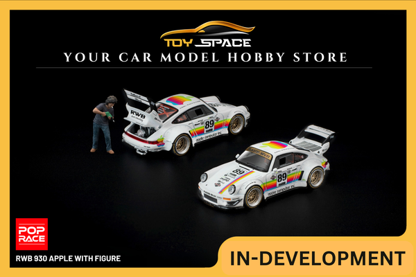 POP RACE] 1:64 RWB 930 Apple With Figure
