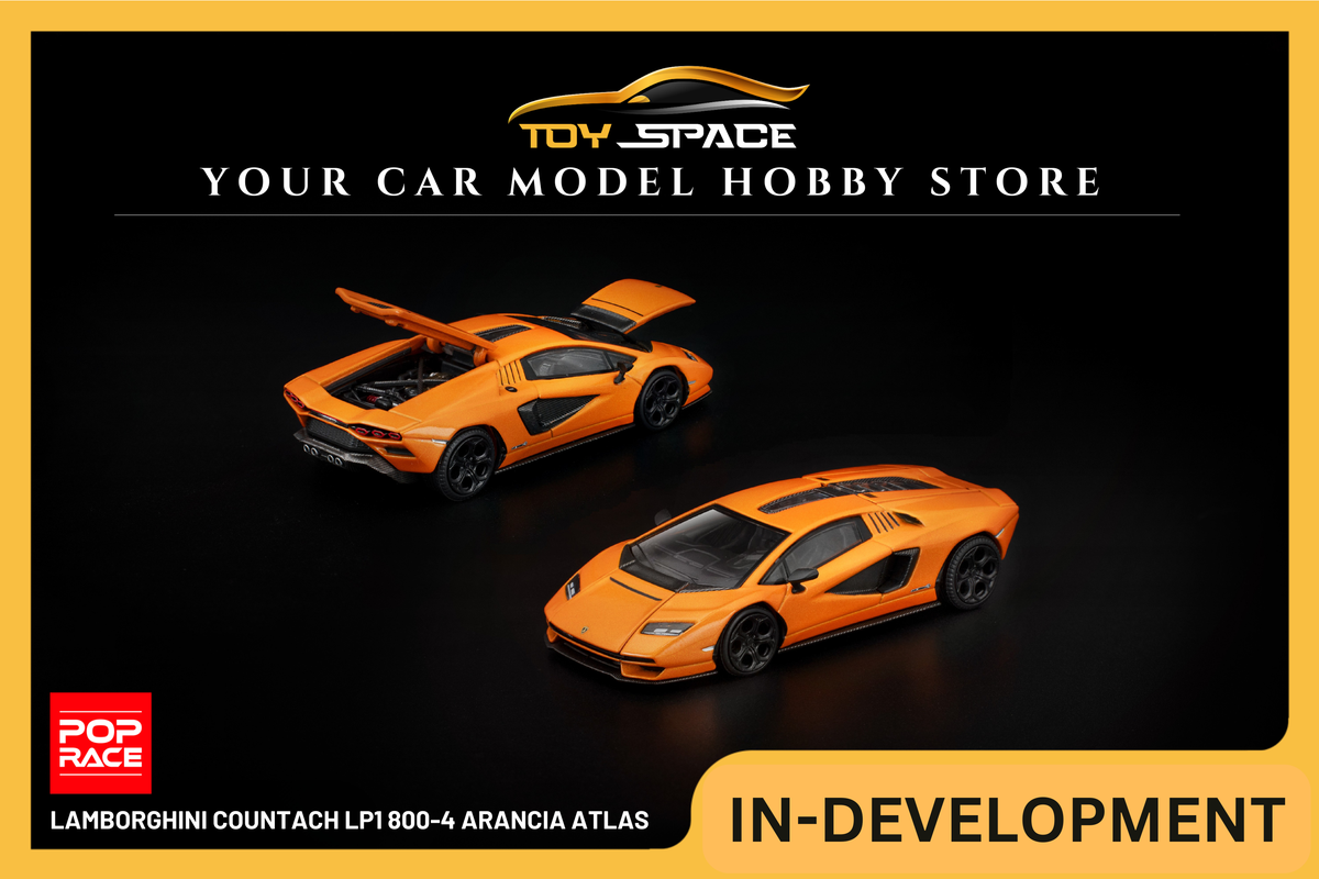 [POP RACE] 1:64 Lamborghini Countach LP1 800-4 Arancia Atlas