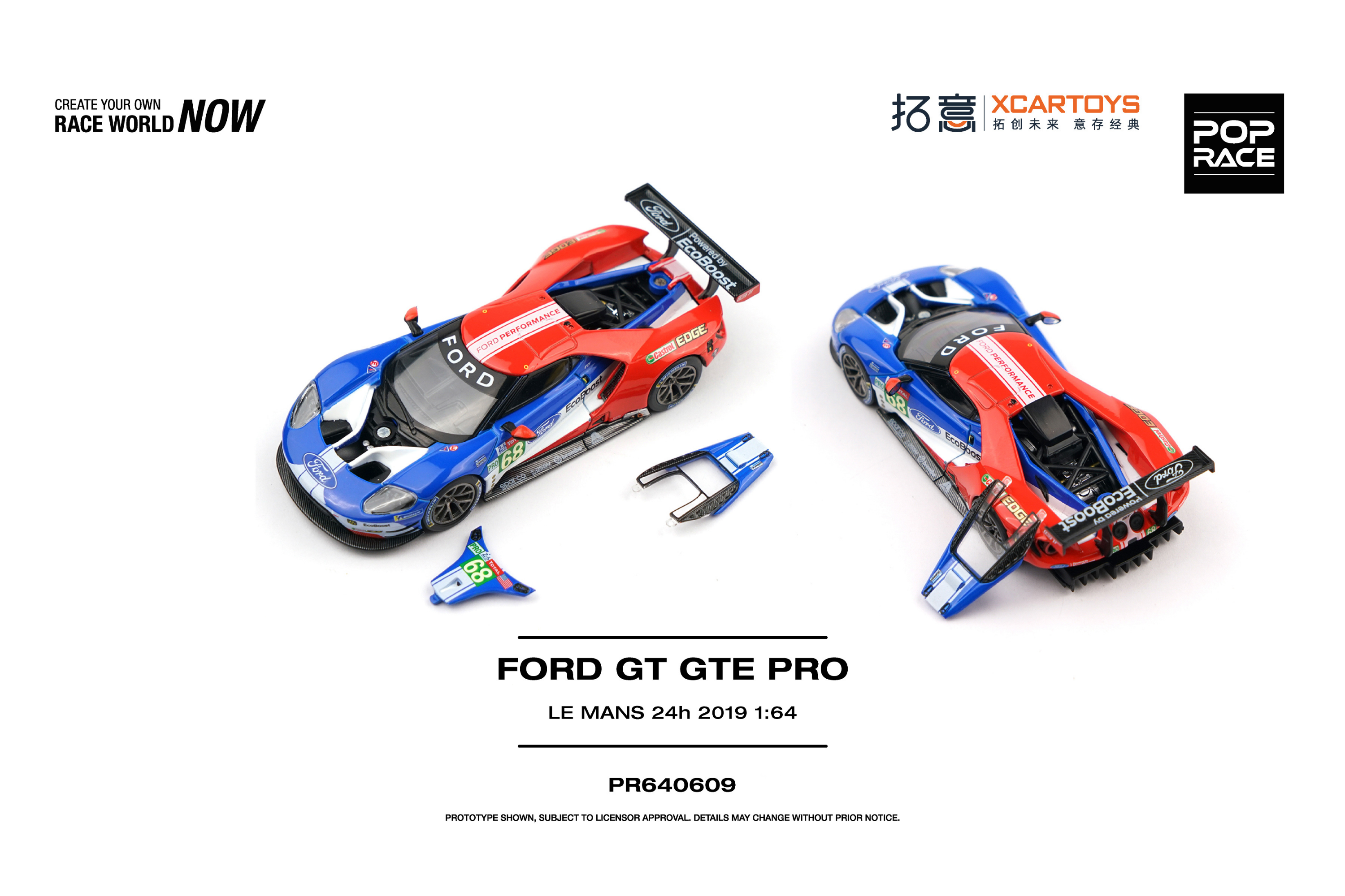 [POP RACE] 1:64 Ford GT Gte Pro Le Mans 24H 2019