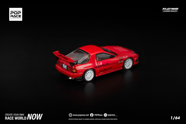 [POP RACE] 1:64 Mazda RX7 FC3S RE-Amemiya Red