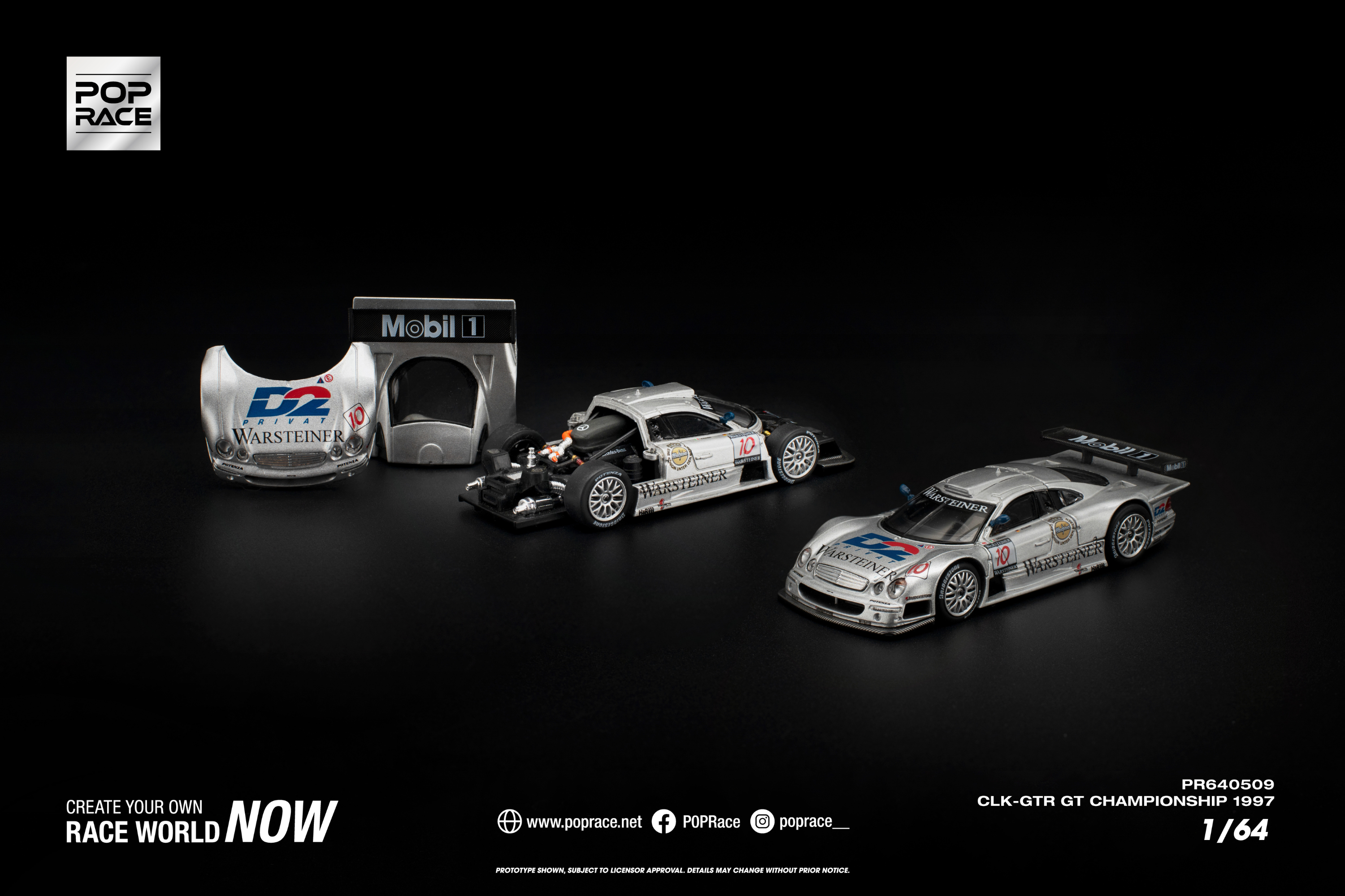 [POP RACE] 1:64 Mercedes-Benz AMG CLK GTR FIA GT Championship 1997
