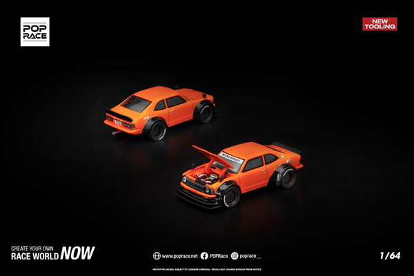 [POP RACE] 1:64 Toyota Corolla KE25 Orange
