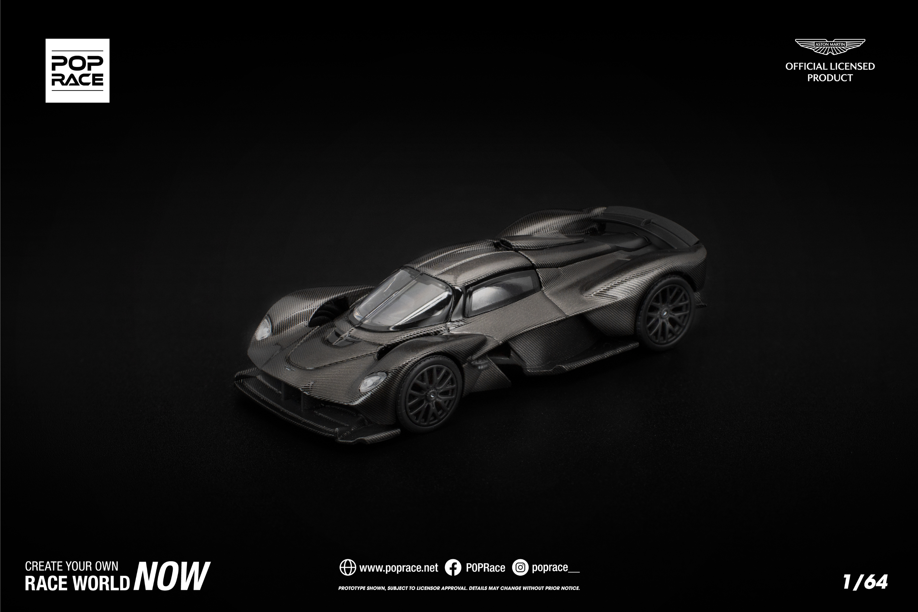 [POP RACE] 1:64 Aston Martin Valkyrie Carbon Edition