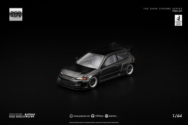 [POP RACE] 1:64 Pandem Civic EG6 Dark Chrome