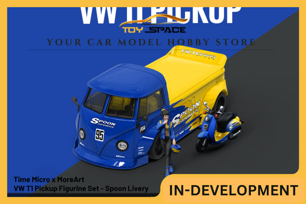 [TIME MICRO x MOREART] 1:64 VW T1 Pickup Figurine Set - Spoon Livery